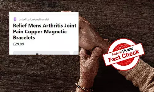 Copper magnetic bracelet wonāt help in arthritis