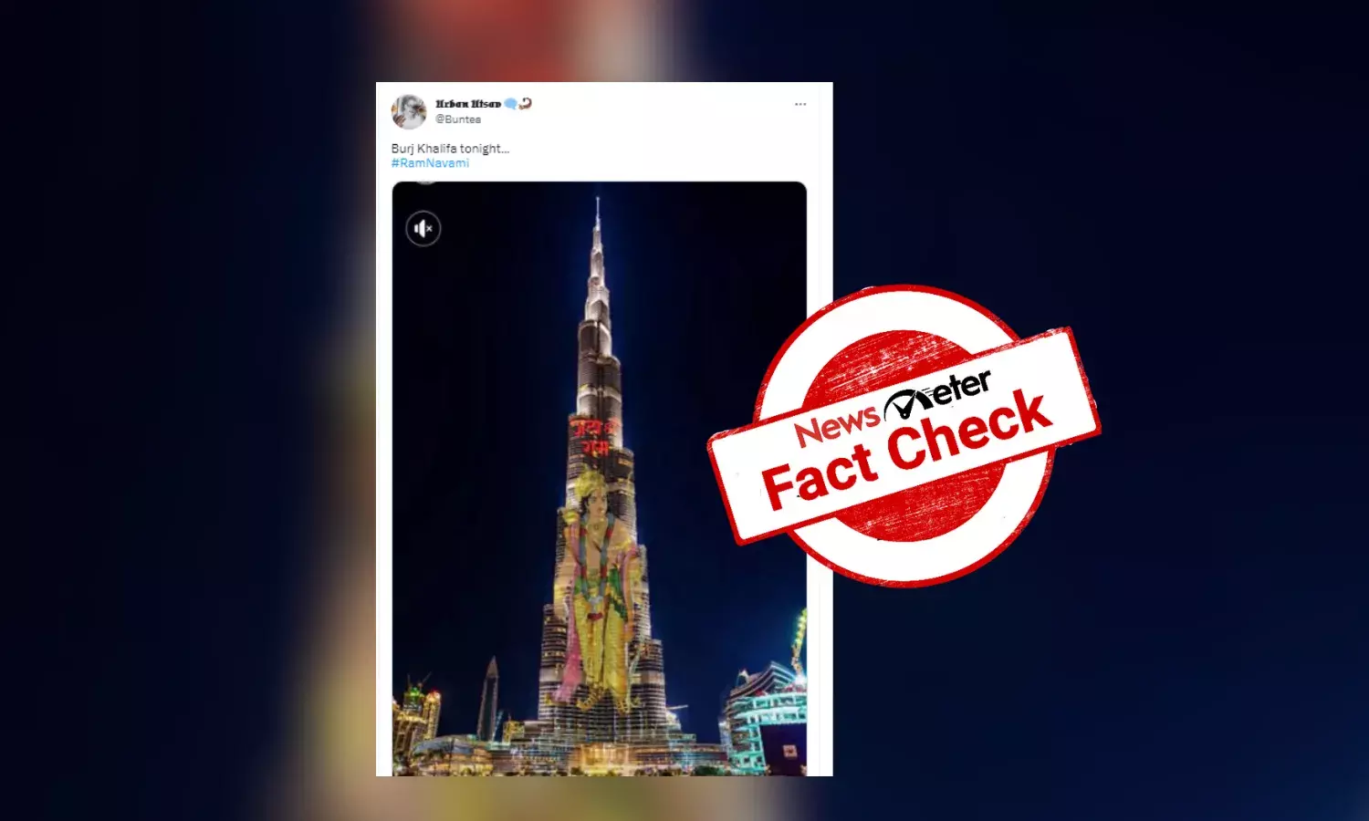 Burj Khalifa did not light up with Lord Ram’s image on Ram Navami