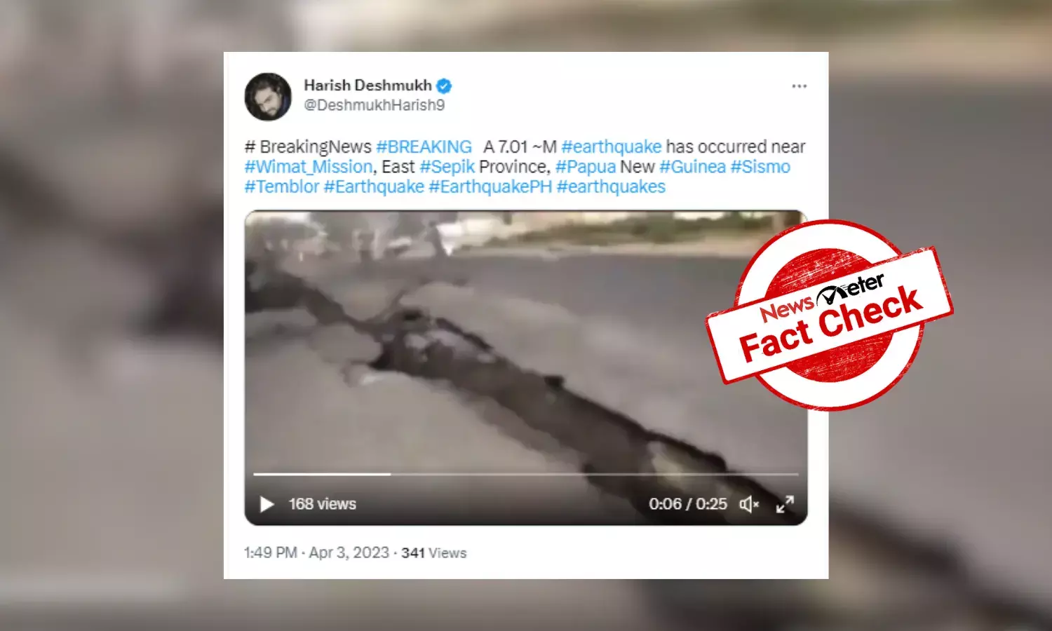 Old video from Indonesia passed off as visuals of recent Papua New Guinea quake