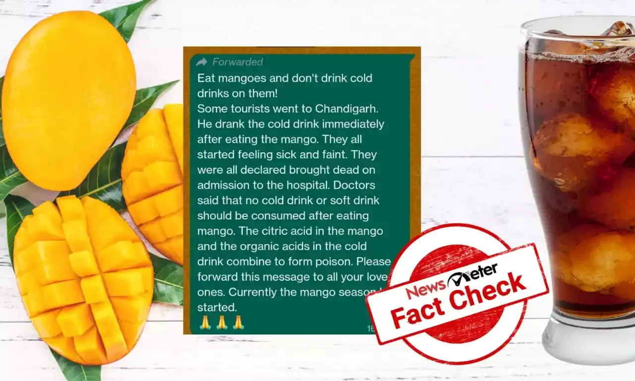 Fake message alert: Mangoes and cold drink is not a deadly cocktail