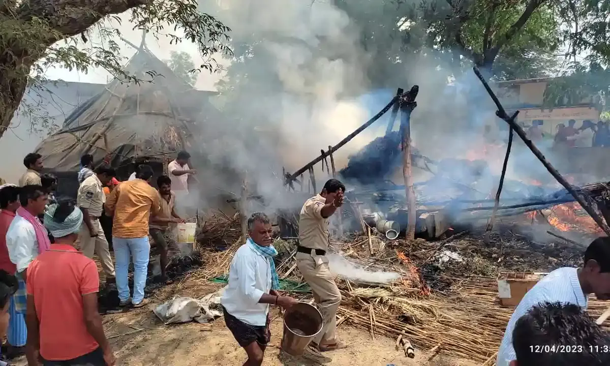 Khammam tragedy: 2 die, more than 10 injured after fire broke in BRS Athemeeya sammelanam