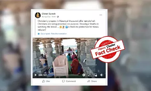 Christians did not pray at Warangal’s Thousand Pillar Temple