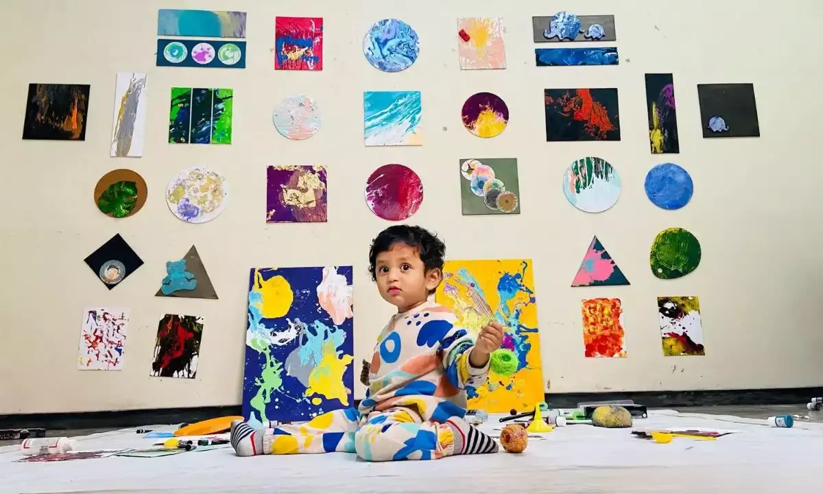 18-month-old child artist Arhaan Sai Gourishetty