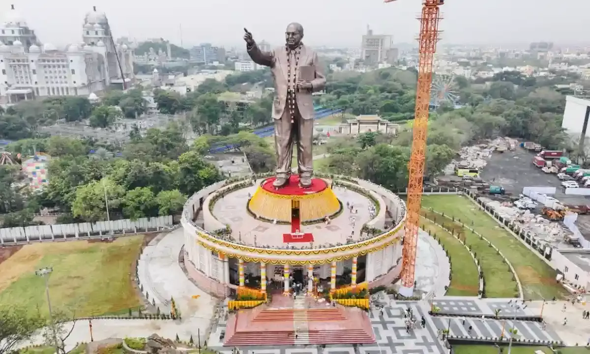 B R Ambedkar statue in Hyderabad