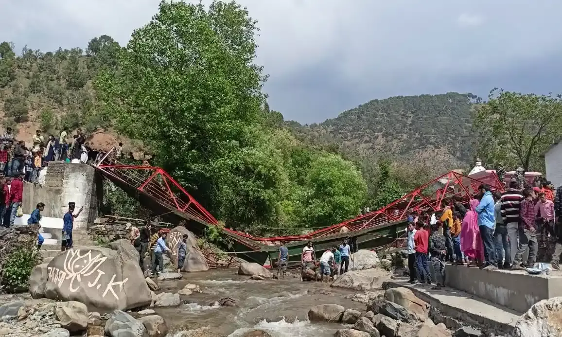 Footbridge collapsed during Baisakhi celebrations in Jammu and Kashmirs Udhampur district