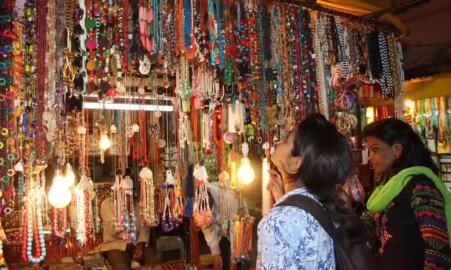 Shoppers in the old city
