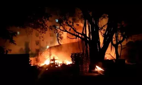 Hyderabad: Three persons including a child burnt alive after fire at timber depot