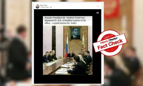 Morphed image shows Dr. Ambedkarās portrait in Putinās office