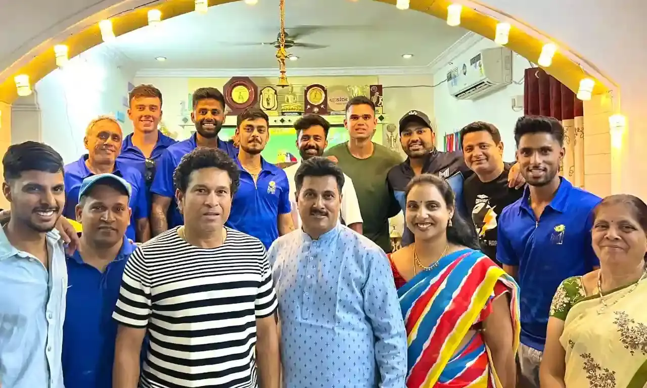 Sachin at Tilaks house