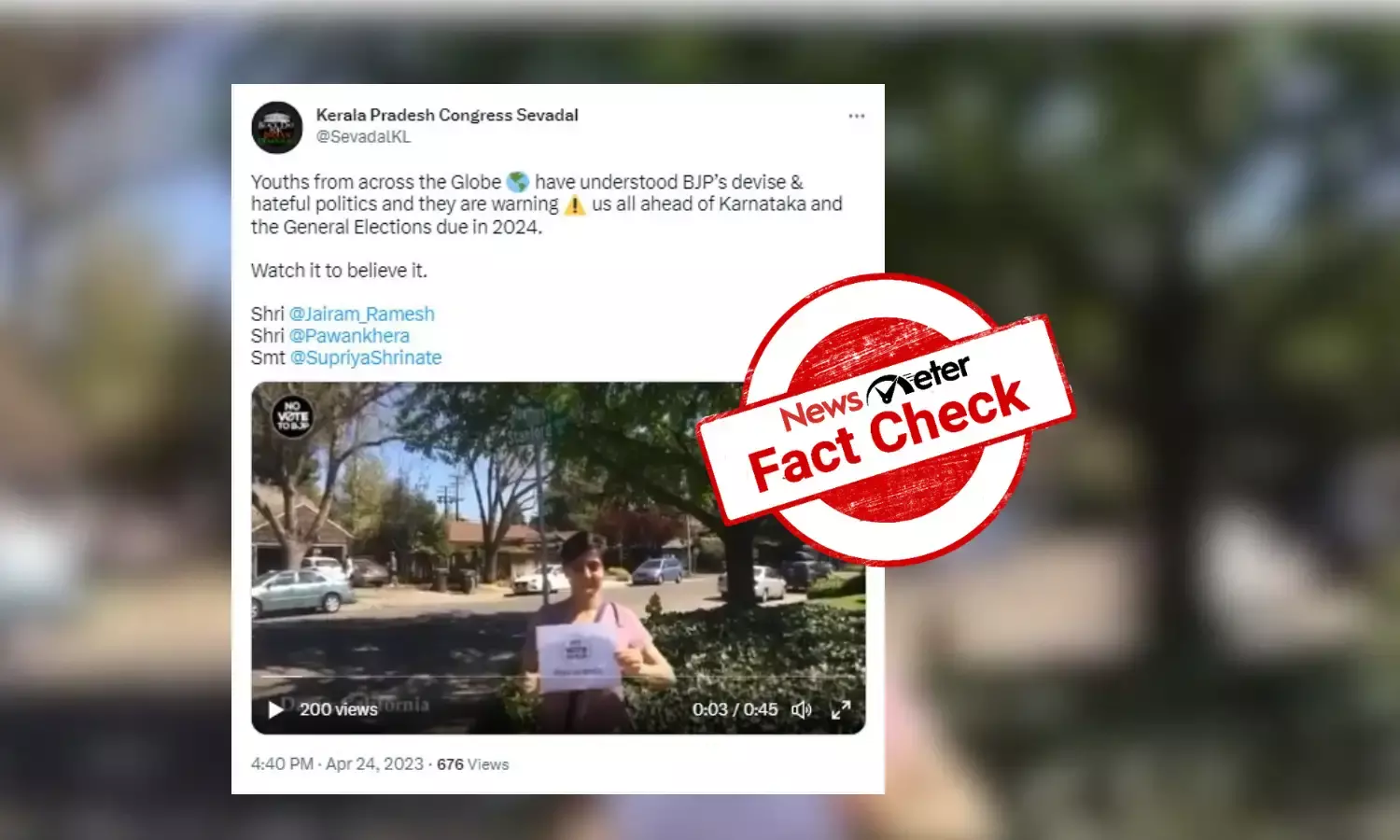 Old campaign video against BJP falsely linked to Karnataka poll