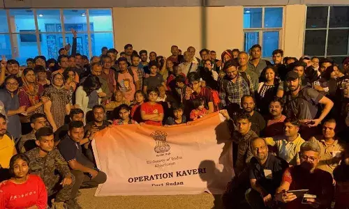 Stranded Indian citizens evacuating from Sudan