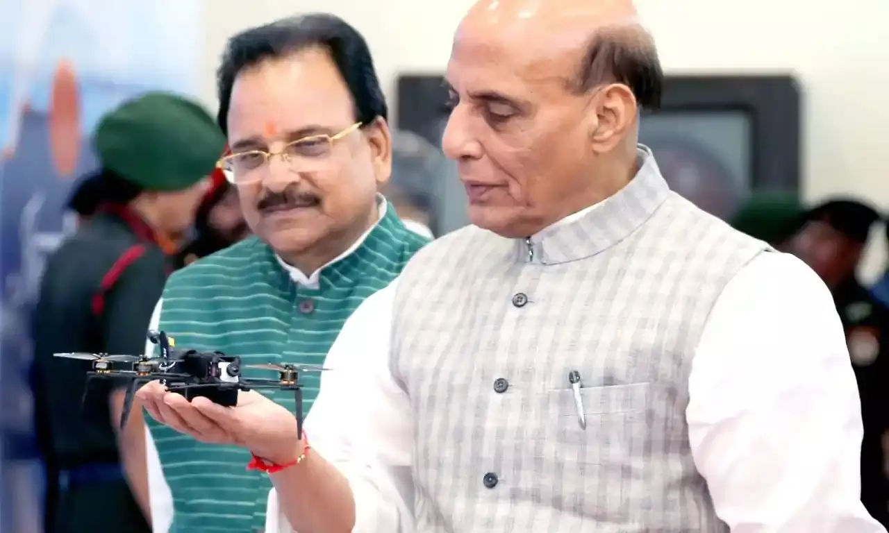 Defence Minister Rajnath Singh at the the Army Commanders Conference 2023