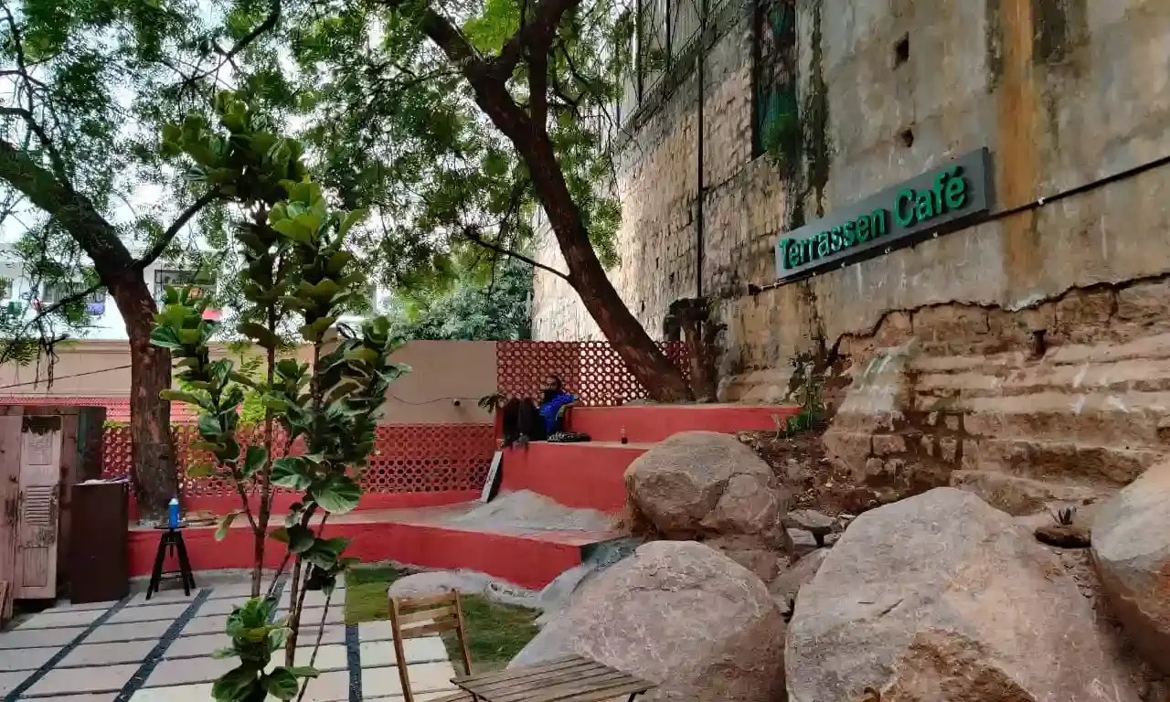 Terrassen Cafe before it got vandalised