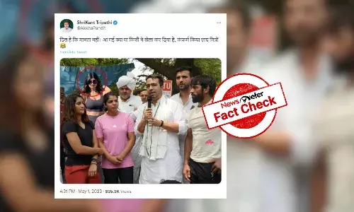 Morphed photo shows Mia Khalifa at wrestlersā protest in Delhi