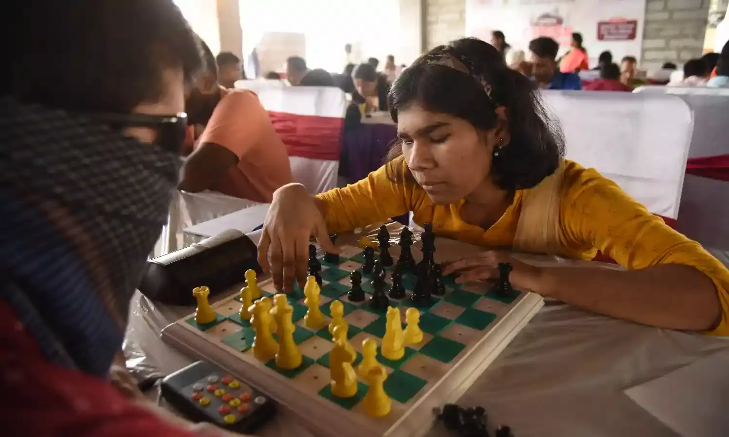 Over 350 visually challenged chess players from all across India participated in the fide rating national Open Chess Tournament in Hyderabad