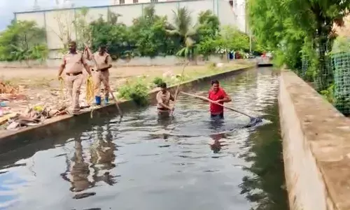 The police entered the drain in search of his body, which was discovered 500 meters away from the incident