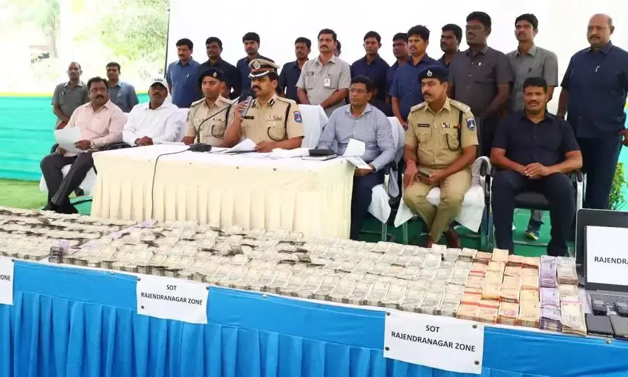 Cyberabad Police Commissioner Stephen Ravindra speaking on inter state IPL cricket betting gangs in Hyderabad