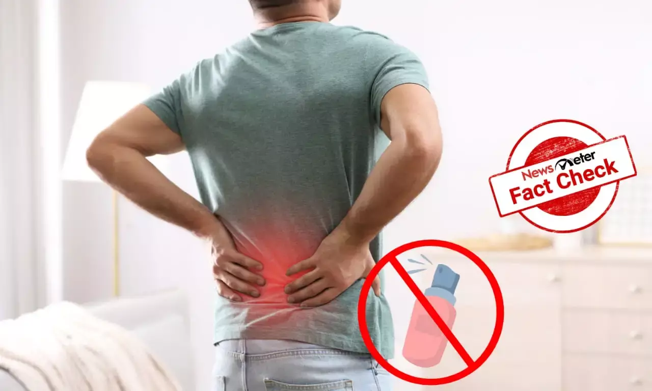 Can compress spray cure lumbar spine pain?
