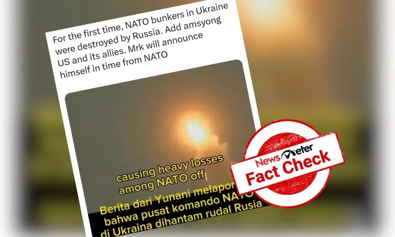Digitally created video falsely shared as Russian strike on NATO bunker