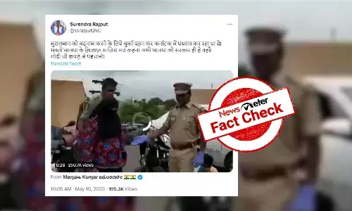 Video of burqa-clad smuggler from Andhra shared with communal twist