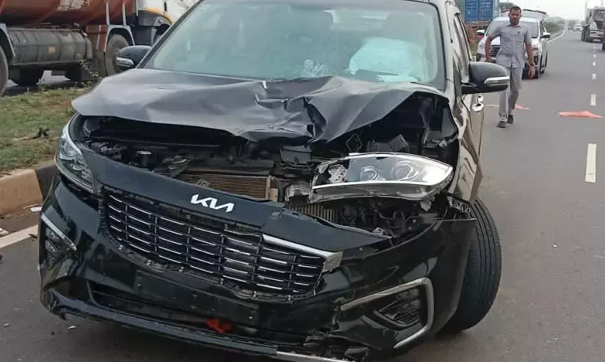 Was YSRCP MP Margani Bharat in the car that ran over 65-year-old veterinarian?