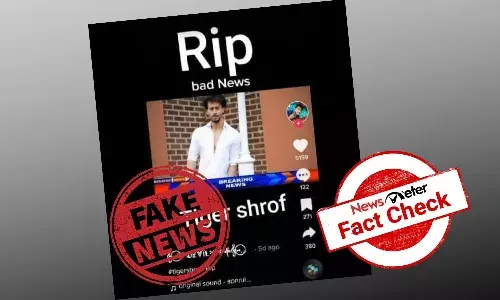 Fake News: Bollywood actor Tiger Shroff did not die of heart attack