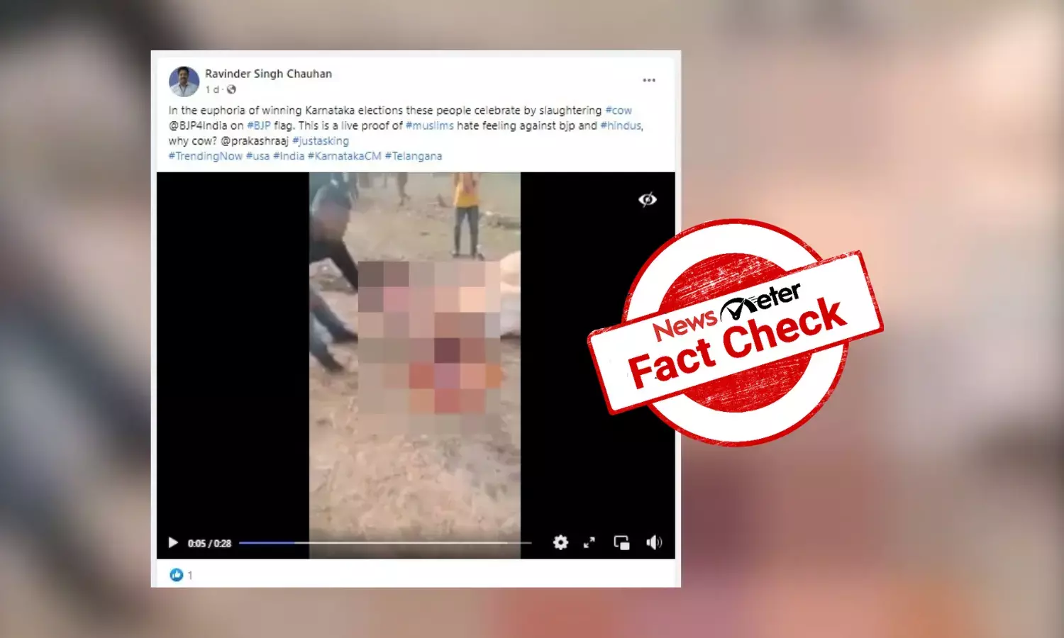 Old video of cow slaughter falsely linked to Congress victory in Karnataka