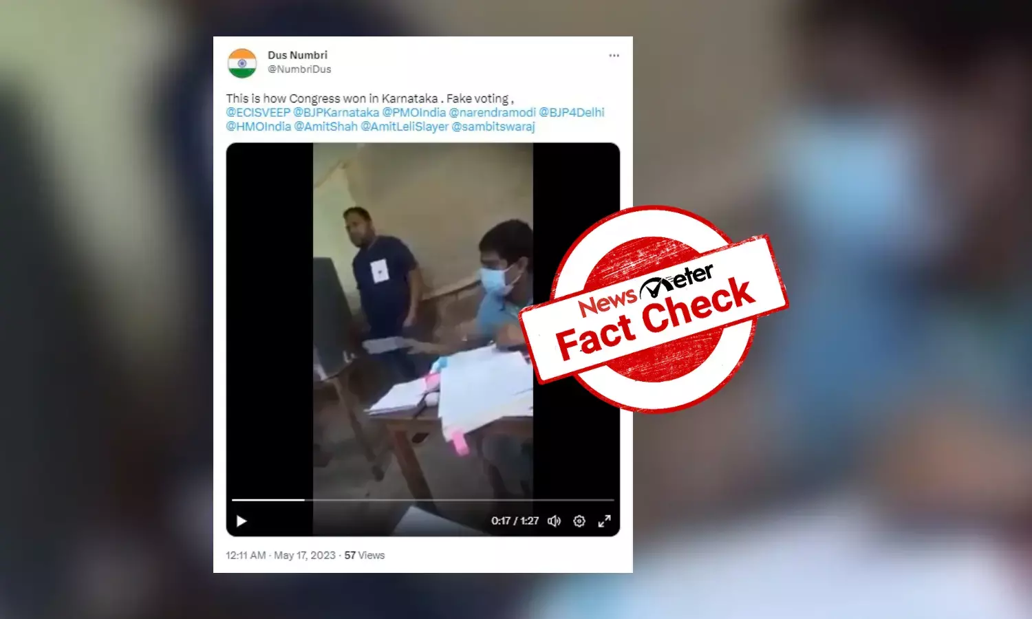 Old video from WB passed off as vote rigging in Karnataka polls