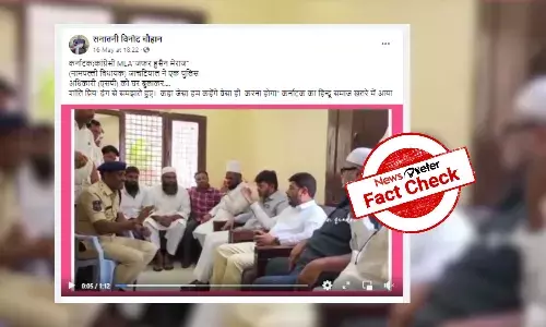 This video shows Telangana AIMIM MLA, not newly-elected Congress MLA from Karnataka