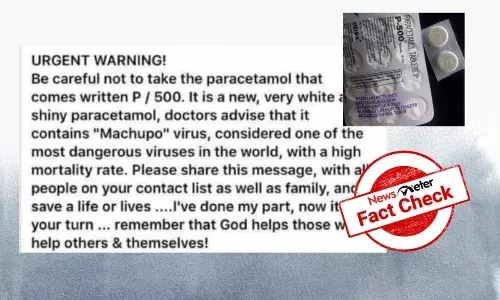 New packs of P/500 paracetamol pills do not contain fatal āMachupo Virusā