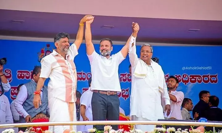 Siddaramaiah sworn in CM of Karnataka, Rahul Gandhi attends the swearing-in ceremony.