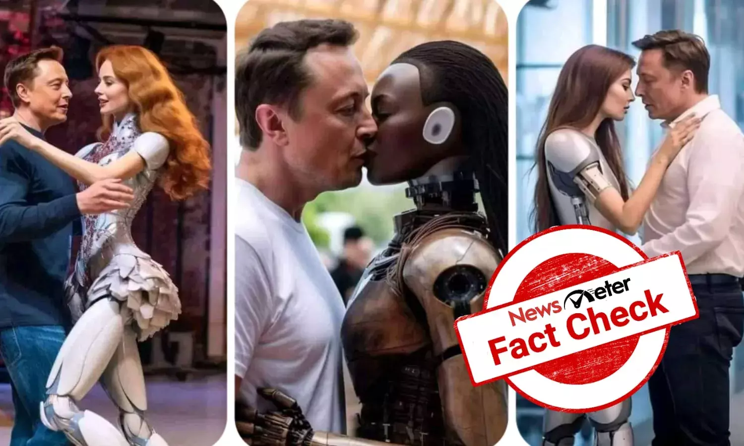 Viral images showing Elon Musk’s humanoid wives are AI-generated