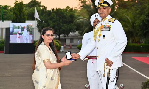 Naval Investiture Ceremony: Kalvari class submarine INS Karanj among 33 awardees