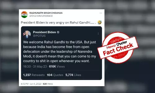 US President Joe Biden’s tweet on Rahul Gandhi’s US visit is fabricated