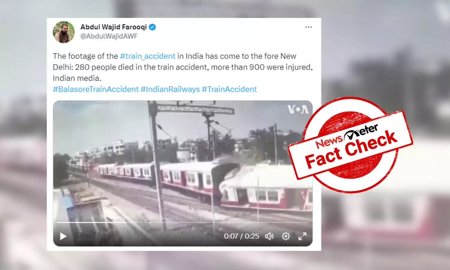 Old video of Hyderabad train collision shared as Odisha crash