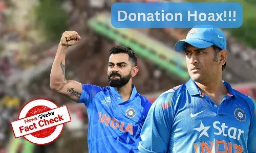 Fact Check: Post on Dhoni, Kohli donating crores to Odisha accident victims is fake Fact Check: Post on Dhoni, Kohli donating crores to Odisha accident victims is fake