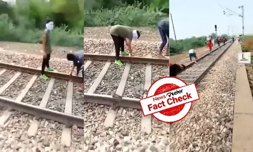 Fact Check: Old video of people damaging train tracks being shared without context