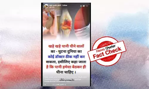 Fact Check: Viral post falsely claims drinking water while standing weakens bones