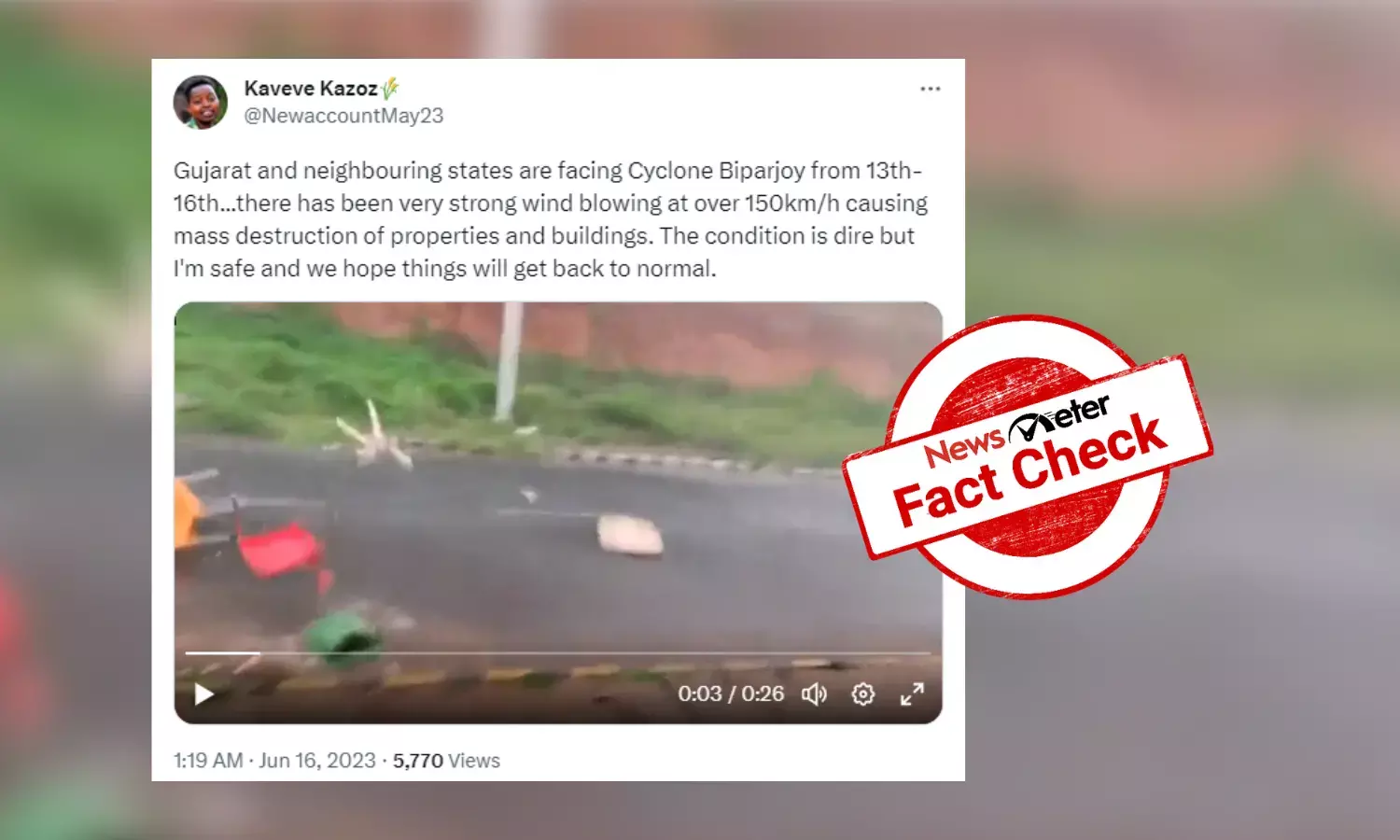 Fact Check: Old video from Karnataka falsely linked to Cyclone Biparjoy