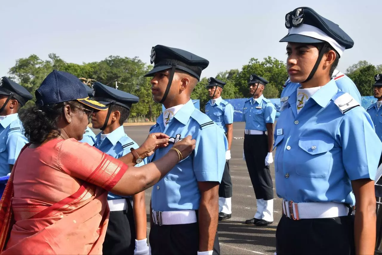 IAF trainees pass out from Dundigal Air Force Academy, President Murmu chairs parade