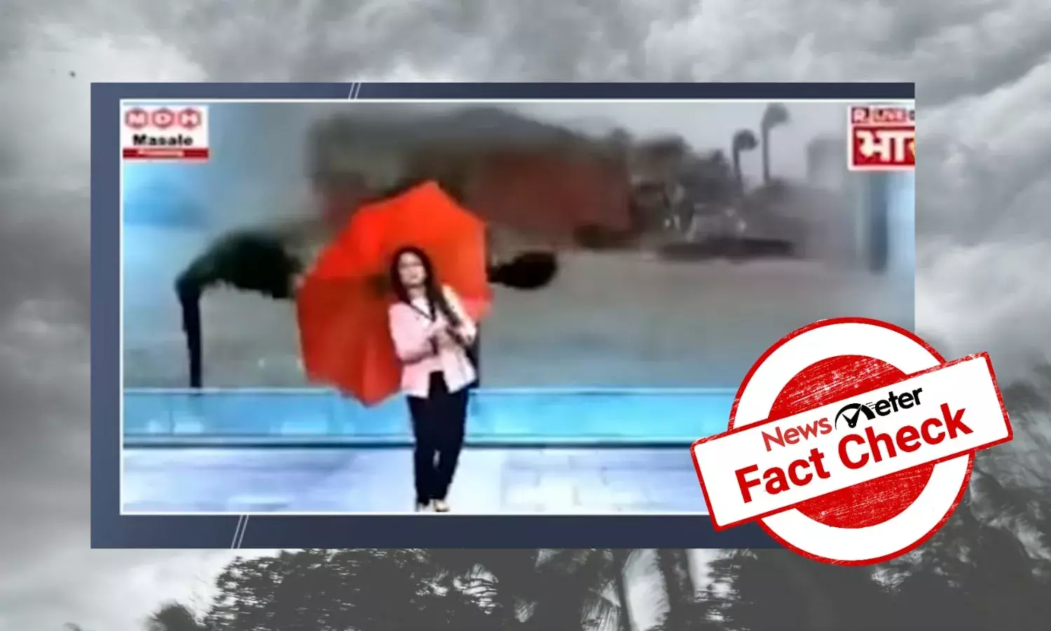 Fact Check: Republic TV plays clip of Hurricane Ian while dramatic anchor pretends its Biparjoy