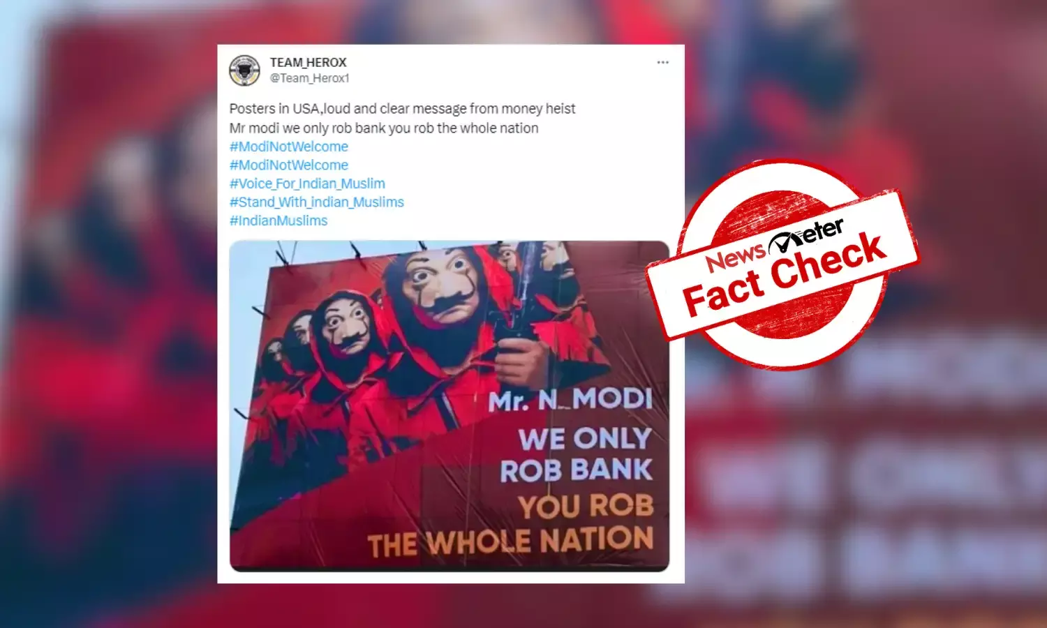 Old anti-Modi poster from Hyderabad falsely linked to PM’s USA visit