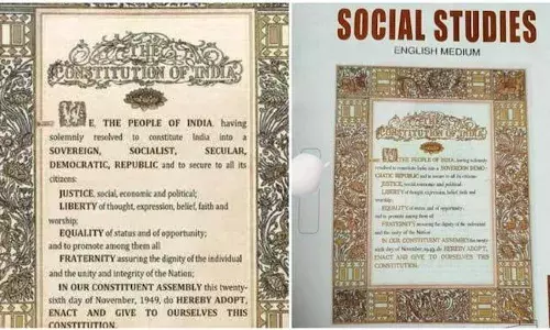 Telangana SCERT stokes controversy; shows Constitution Preamble without socialist, secular words.