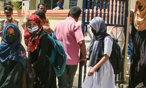 Students forced to remove hijab in Hayathnagar school, principal and 3 teachers booked.