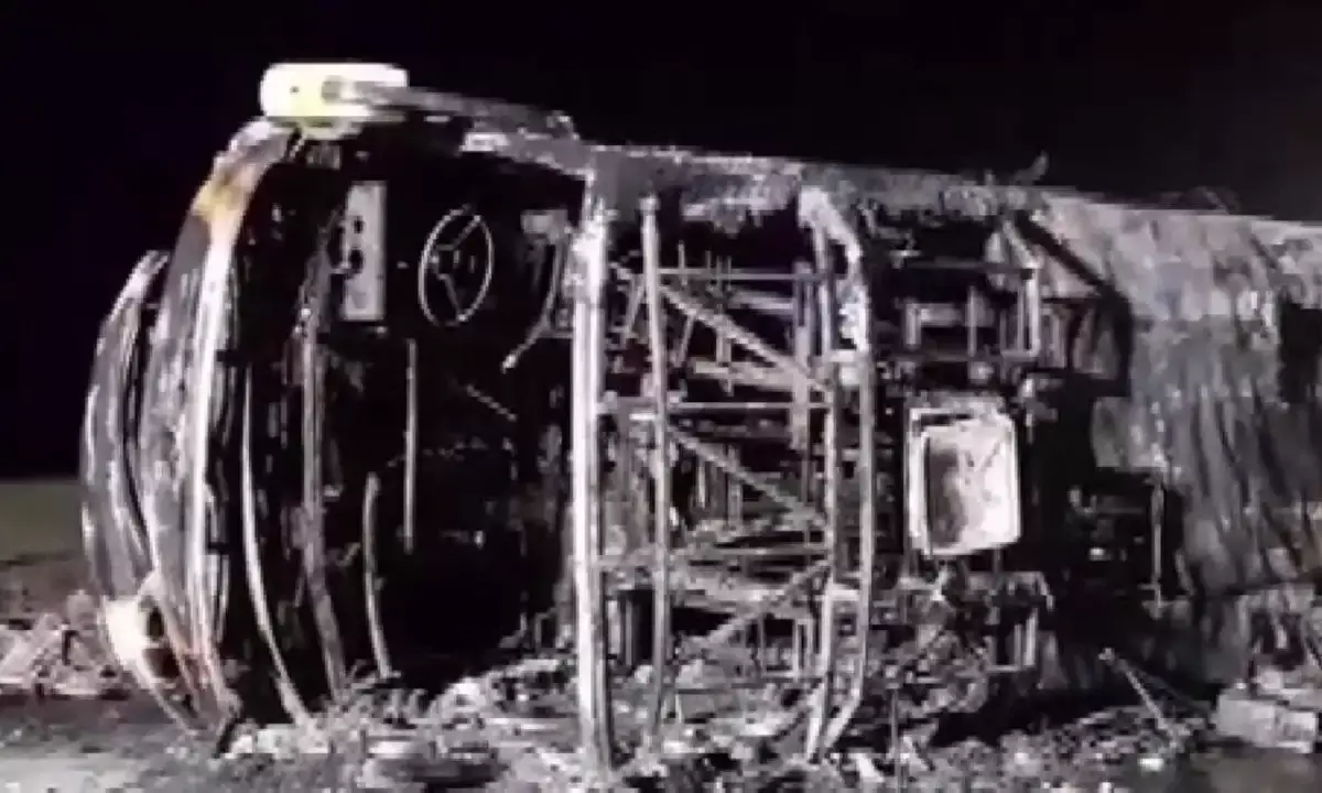25 bus passengers charred to death after vehicle catches fire on Samruddhi Expressway in Maharashtra.