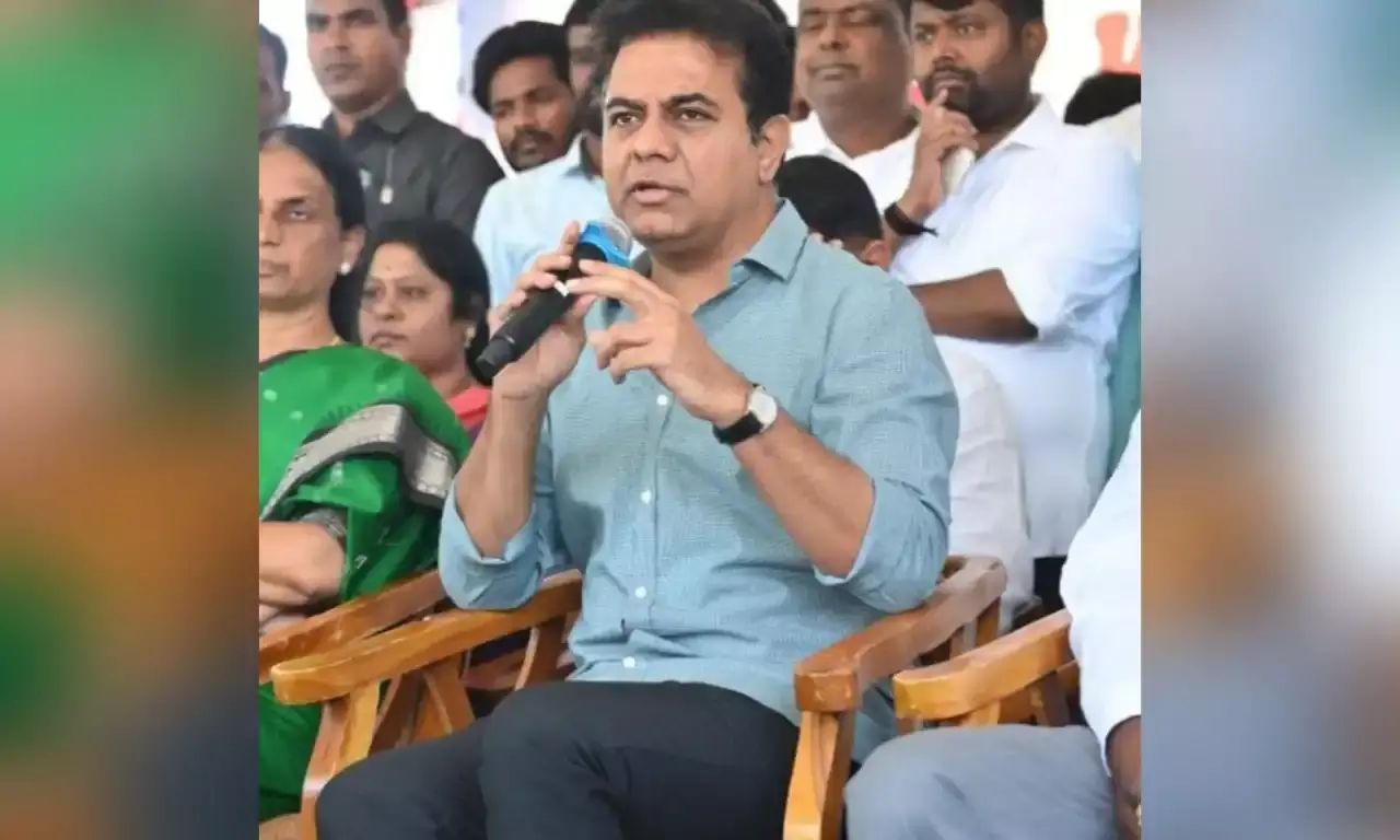 KTR opens Narsingi Interchange to decongest ORR, announces 14 new bridges on Musi River.