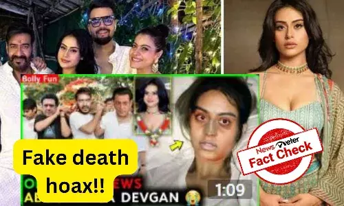 Fact Check: Nysa Devgan is alive, news about her death by overdose is fake