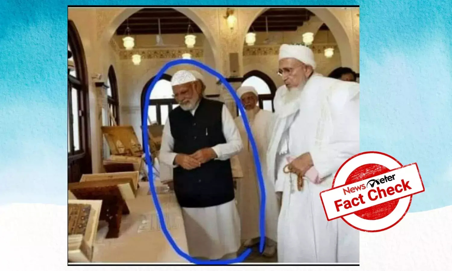 Fact Check: Viral image of PM Narendra Modi wearing skull cap is morphed