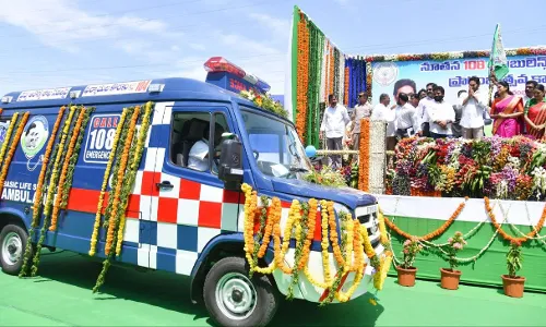 Jagan adds 146 new 108 ambulances to emergency medical services in AP.