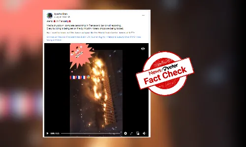 Fact Check: Video of building in flames is from UAE, not France